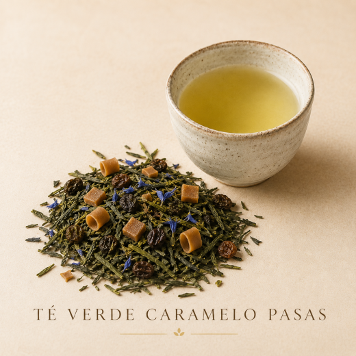 TÉ VERDE CARAMELO PASAS