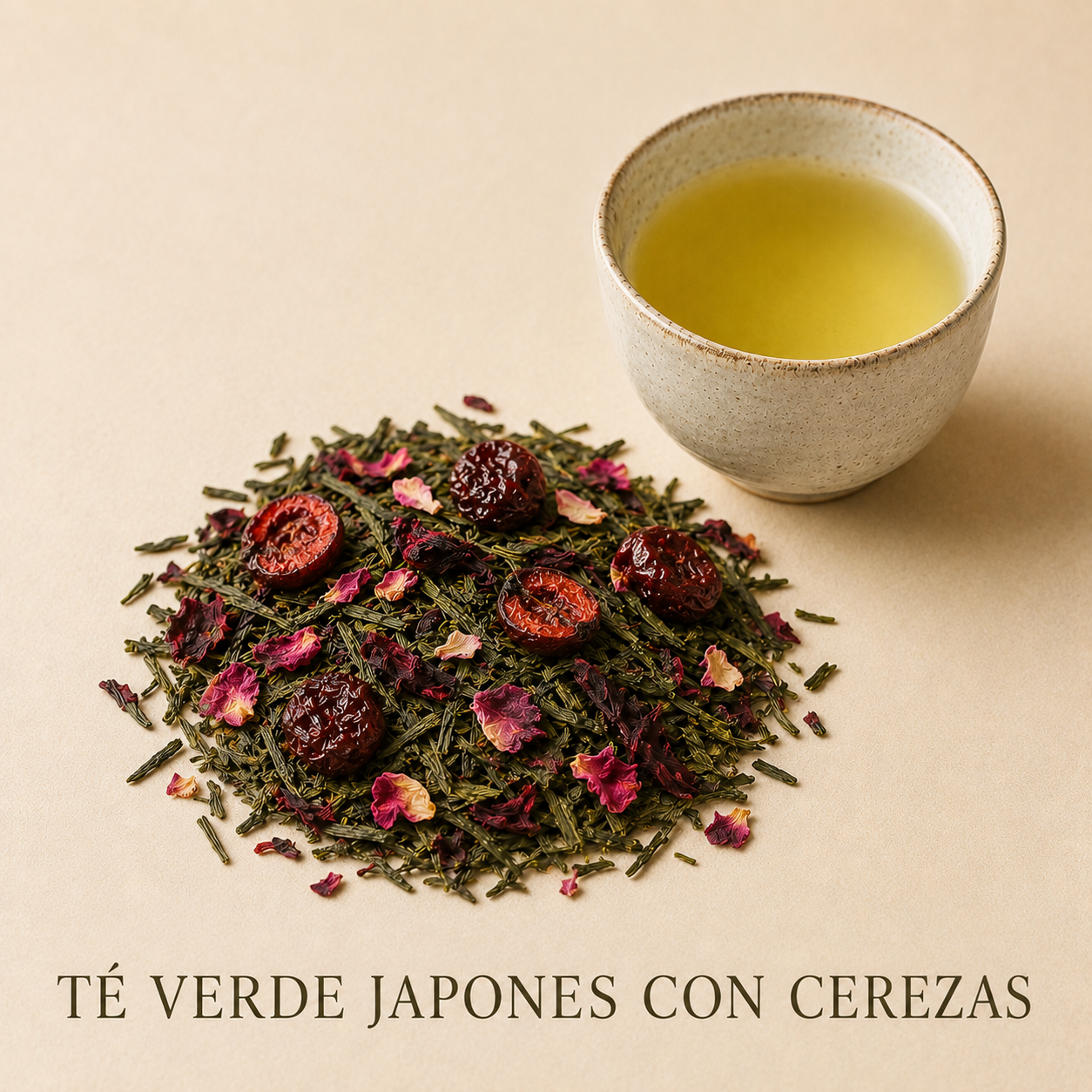 TÉ VERDE JAPONES CON CEREZAS