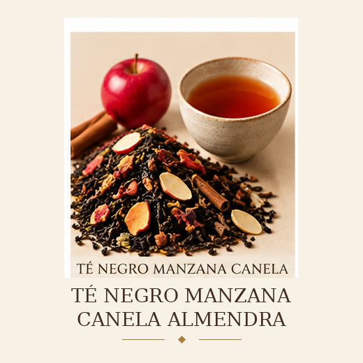 TÉ NEGRO MANZANA CANELA ALMENDRA