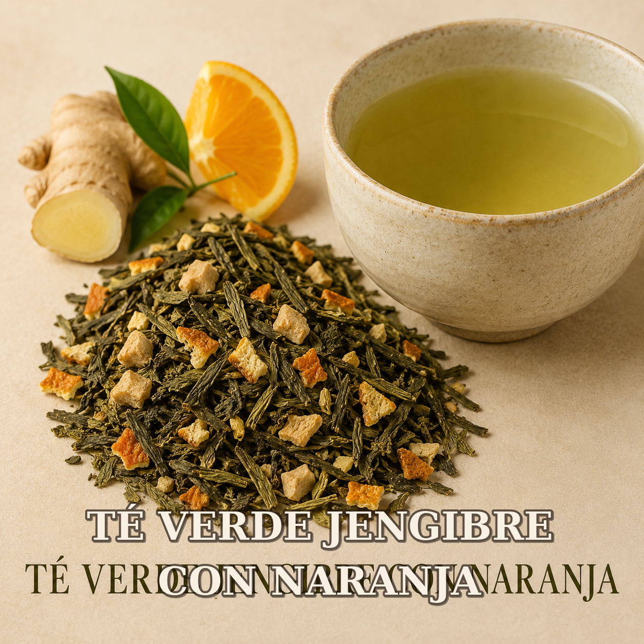 TÉ VERDE JENGIBRE CON NARANJA