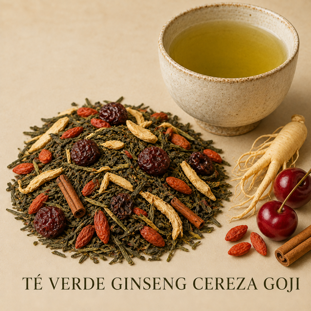 TÉ VERDE GINSENG CEREZA GOJI