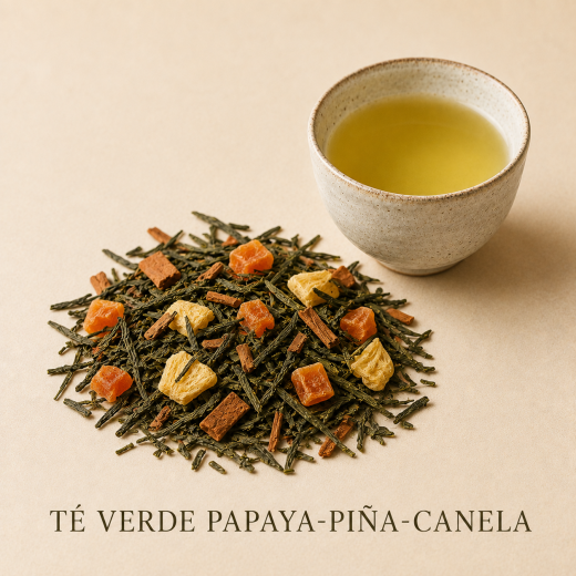 TÉ VERDE PAPAYA-PIÑA-CANELA